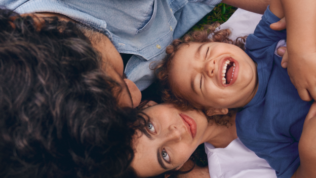 Image of family close to each other